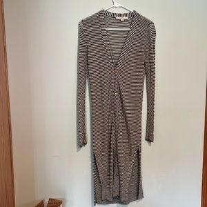 Loft Long Green and cream Cardigan 423